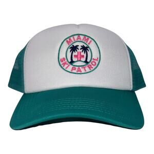 Miami Ski Patrol (Version 2) | Teal and White Snapback | Mad Capper Texas